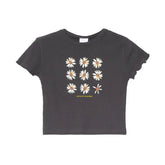 Short-Sleeved Blouse With Daisy Print